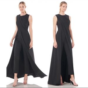 KAY UNGER Rowan Sleeveless Maxi Walk Thru Jumpsuit Romper NEW Black Size 6